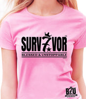 SURV7VOR (TM) B7U Official Women's Pink T-shirt