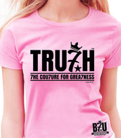 TRU7H (TM) B7U Official Women's Pink T-shirt